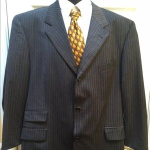 Hugo Boss Men's Charcoal Pinstripe Sport Coat